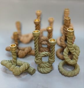 شمعدان طنابی ۲ شعله